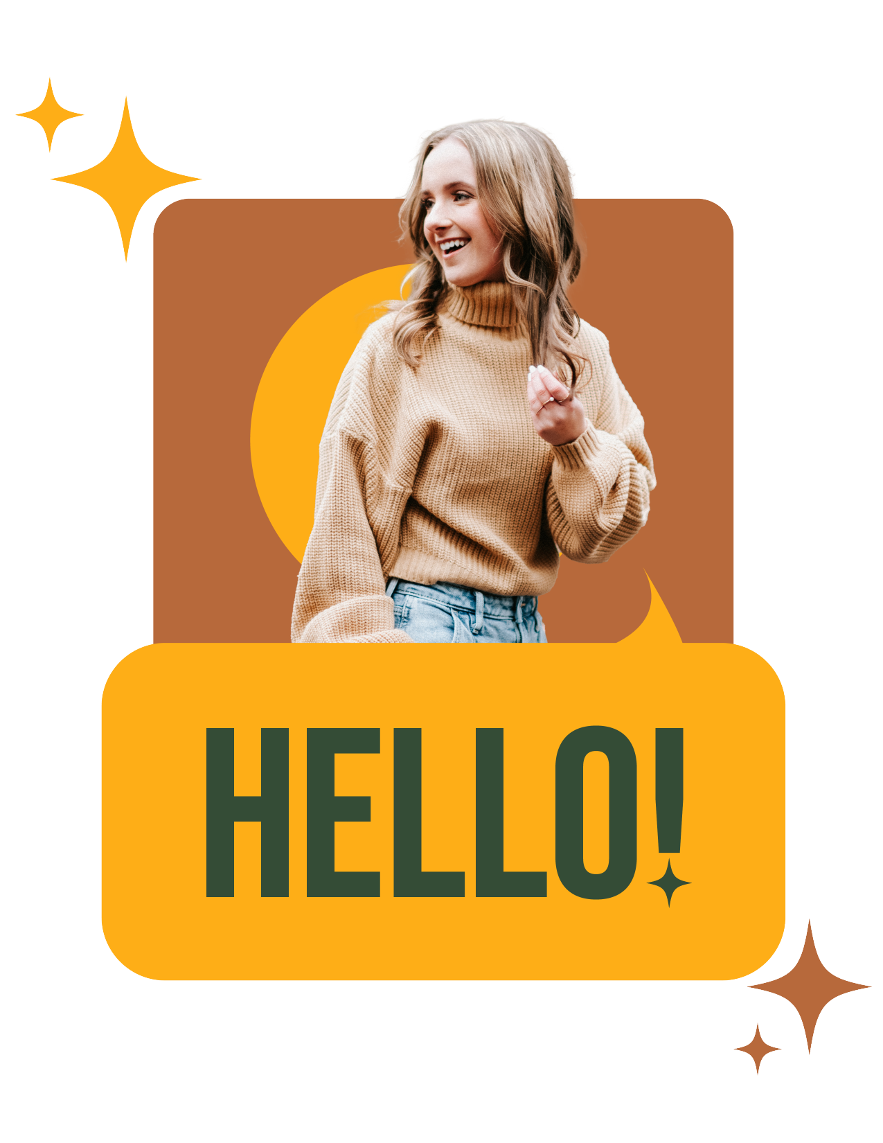 Photo of Megan saying hello